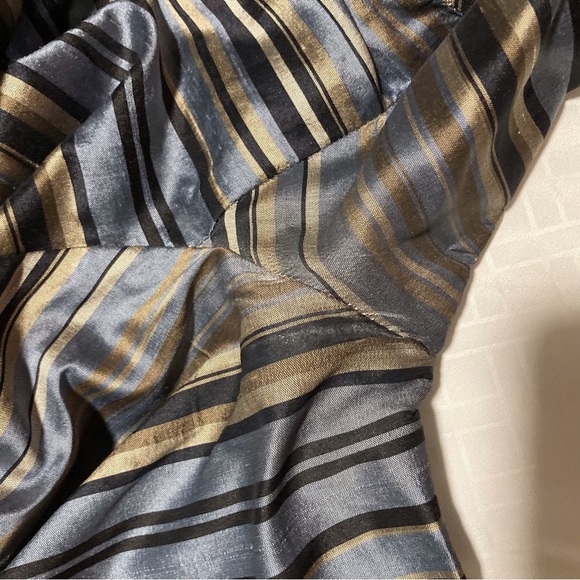 Ann Taylor Striped 100% Silk Wrap Blouse - Picture 8 of 16